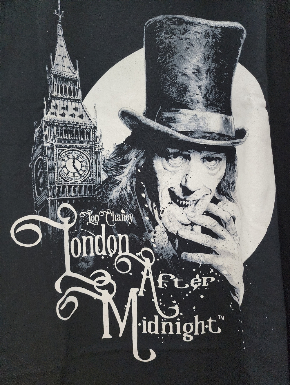 New Fright Rags Lon Chaney London After Midnight Graphic Tee - Black, 4XL - Picture 2 of 4